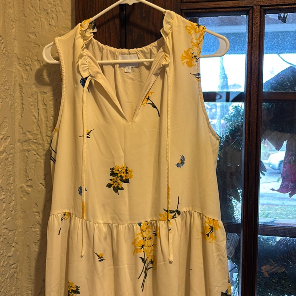 Sugarlips Brand Off-White Floral Maxi Tiered Dress SIZE MEDIUM